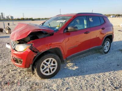 2017 Jeep COMPASS Sport, красный — VIN 3C4NJDAB3HT647341, Copart