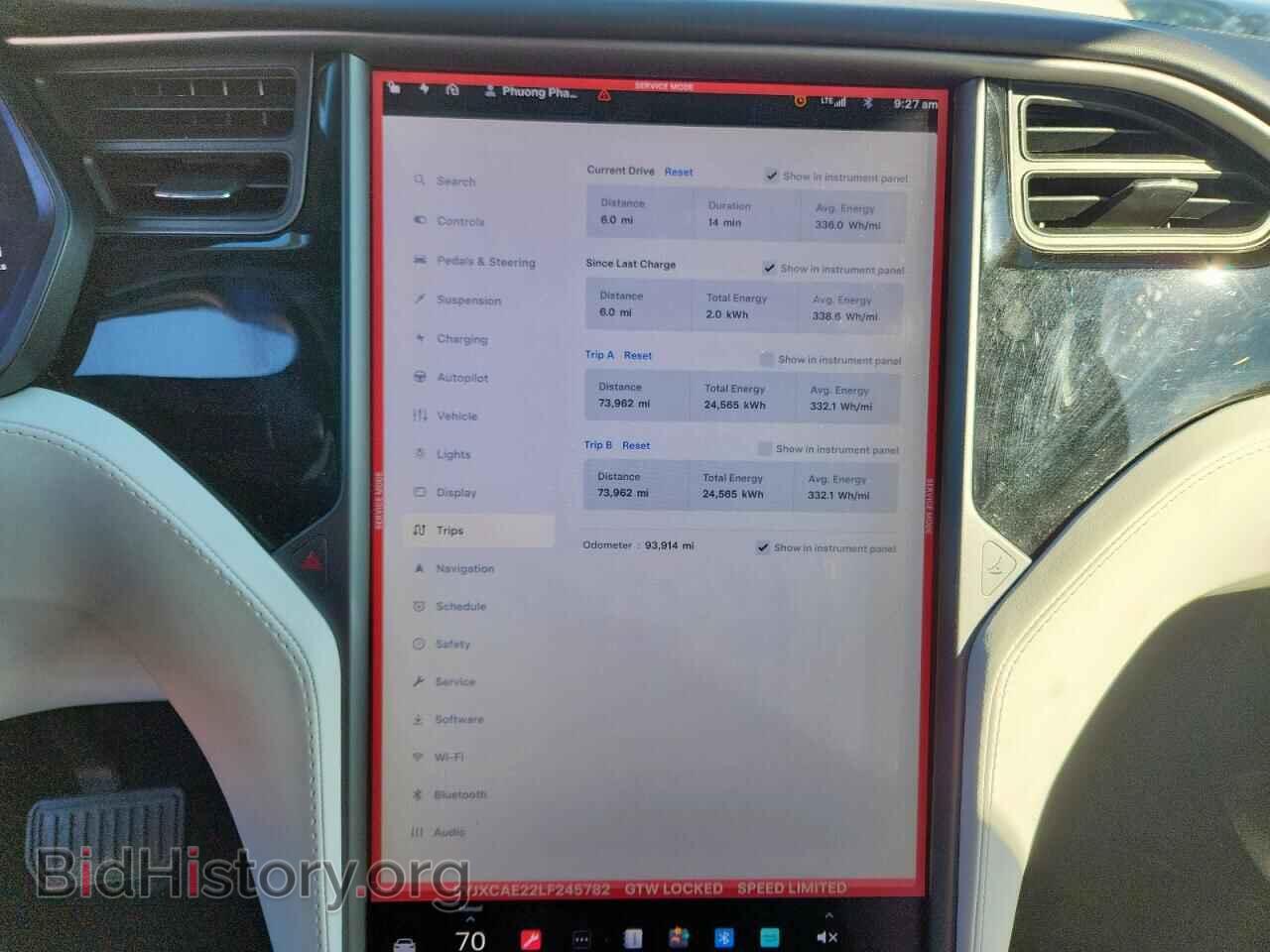 2020 TESLA MODEL X - VIN: 5YJXCAE22LF245782 - Photo 9