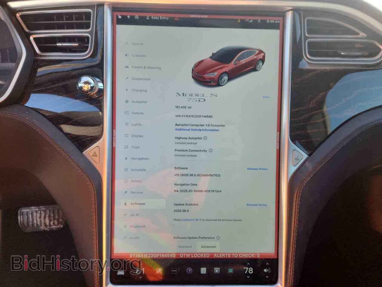 2016 TESLA MODEL S - VIN: 5YJSA1E22GF144540 - Photo 9