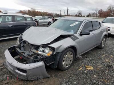2013 Dodge AVENGER SE, silver — VIN 1C3CDZAB4DN532418, Copart