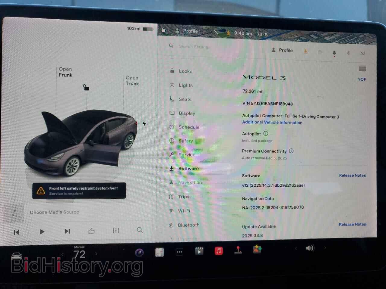 2022 TESLA MODEL 3 - VIN: 5YJ3E1EA5NF188948 - Photo 9