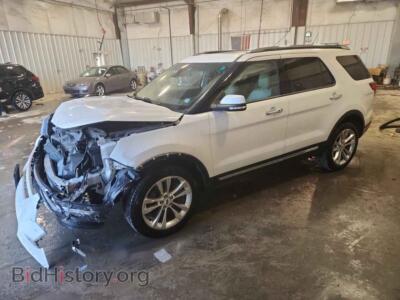 2018 Ford EXPLORER Limited, белый — VIN 1FM5K8F8XJGB98229, Copart
