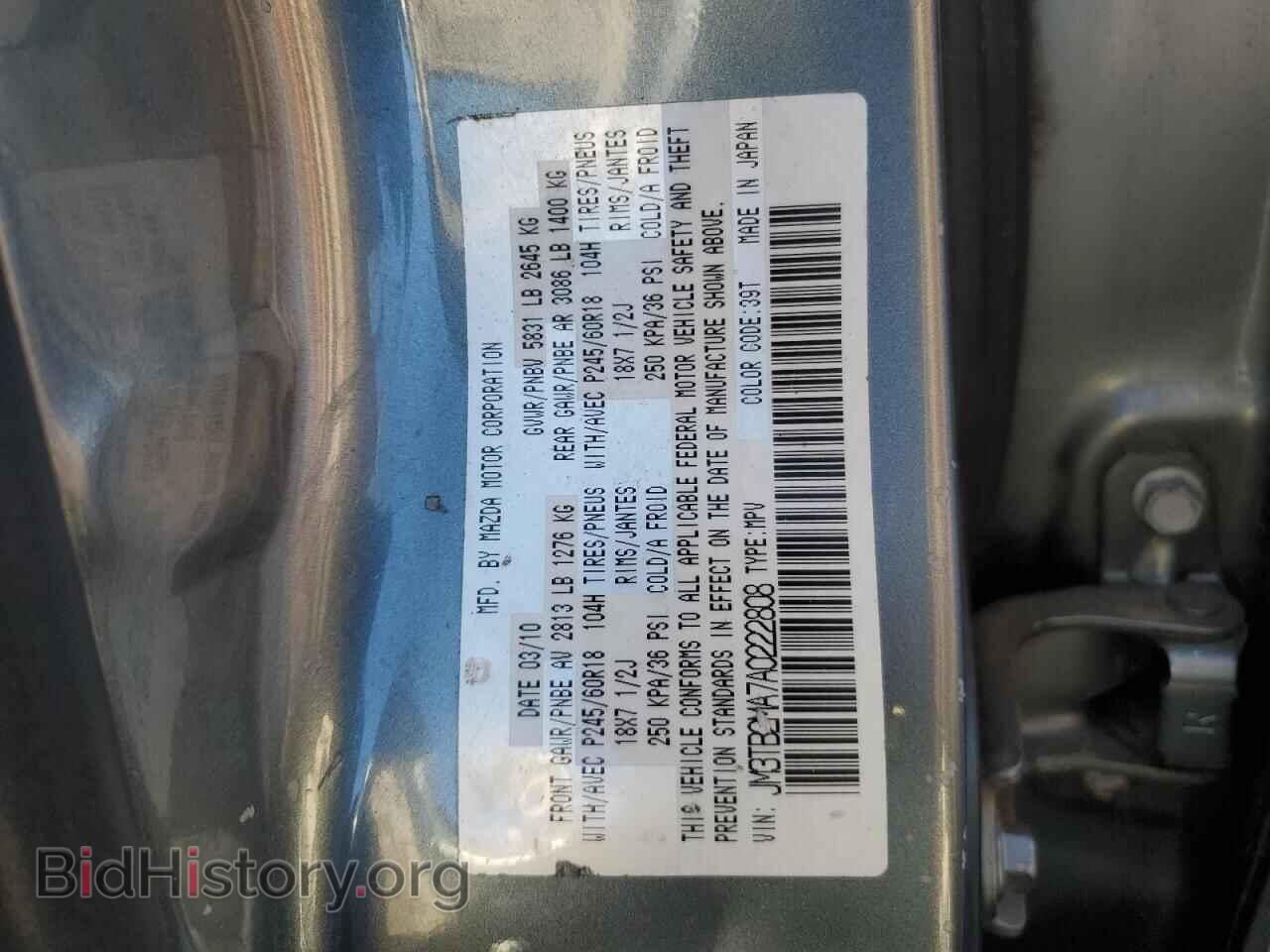 2010 MAZDA CX-9 - VIN: JM3TB2MA7A0222808 - Фото 13