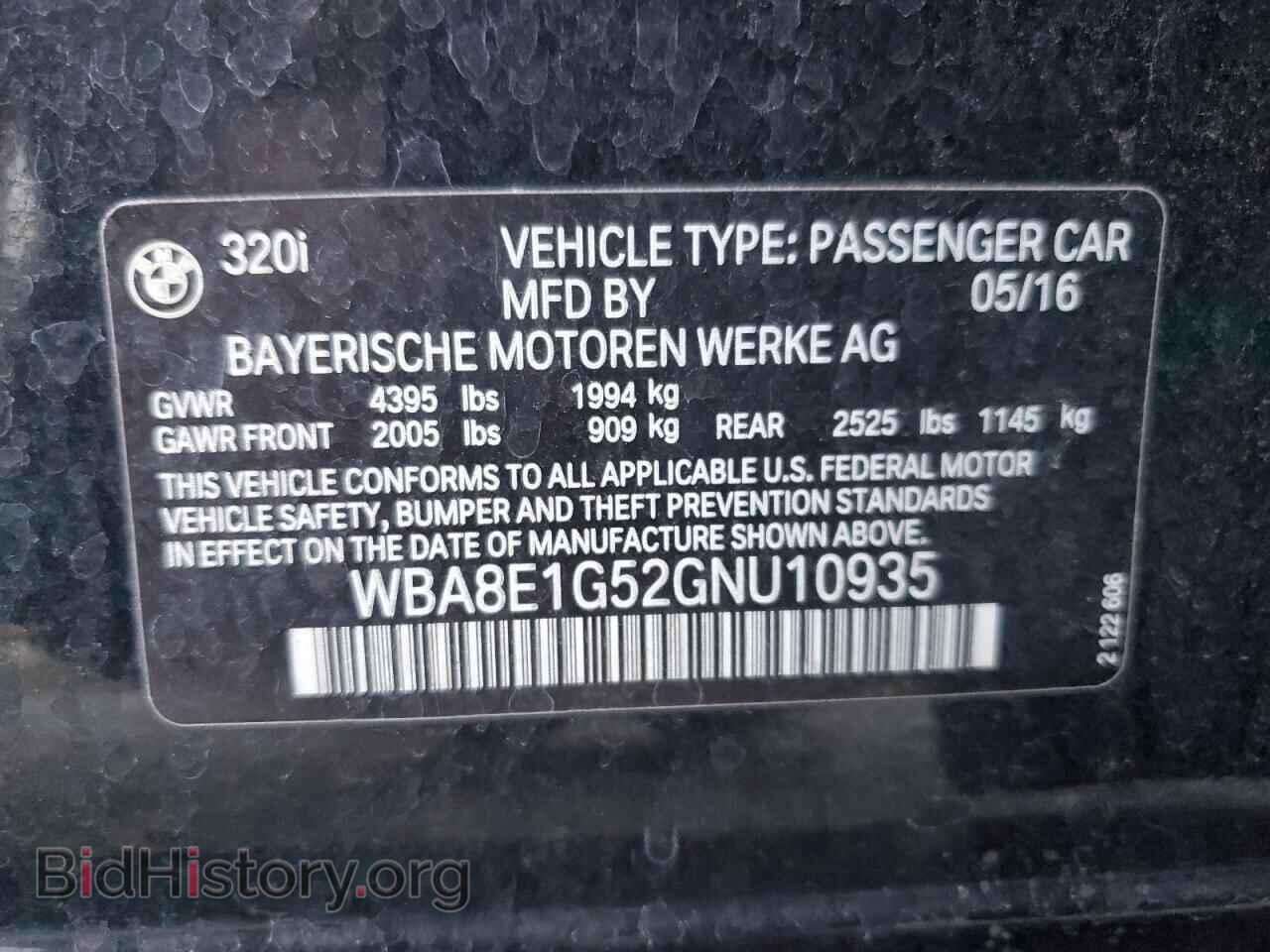 2016 BMW 3 SERIES - VIN: WBA8E1G52GNU10935 - Фото 12
