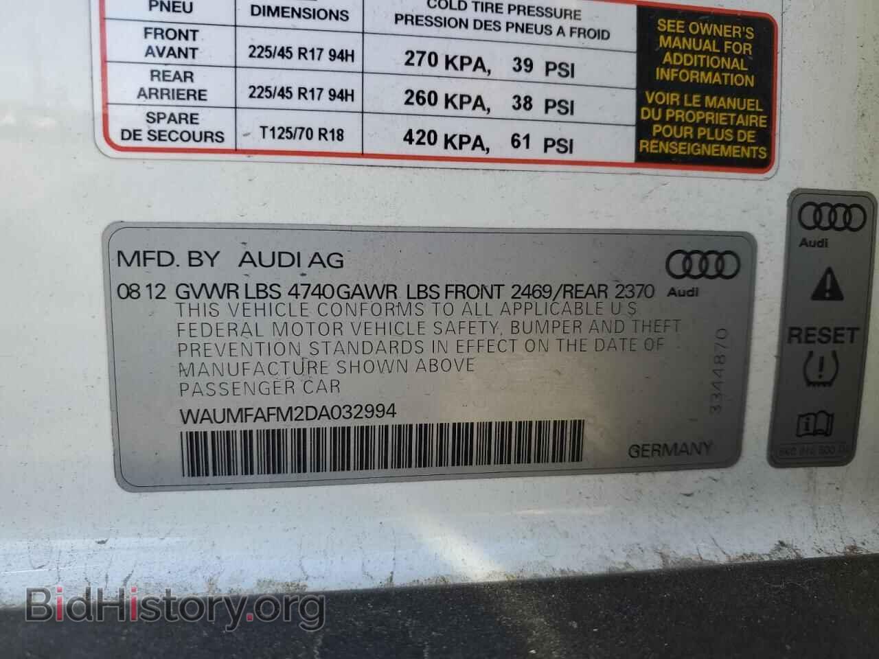 2013 AUDI A3 - VIN: WAUMFAFM2DA032994 - Photo 12
