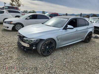 2018 BMW M3, silver — VIN WBS8M9C55J5J79197, Copart