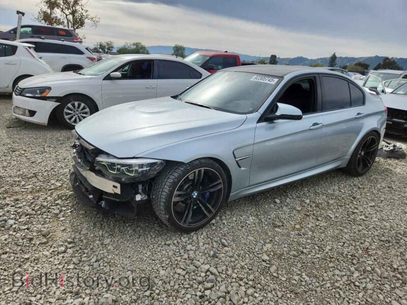 2018 BMW M3 (VIN WBS8M9C55J5J79197) — photo 1 of 13, Copart, damage: front end