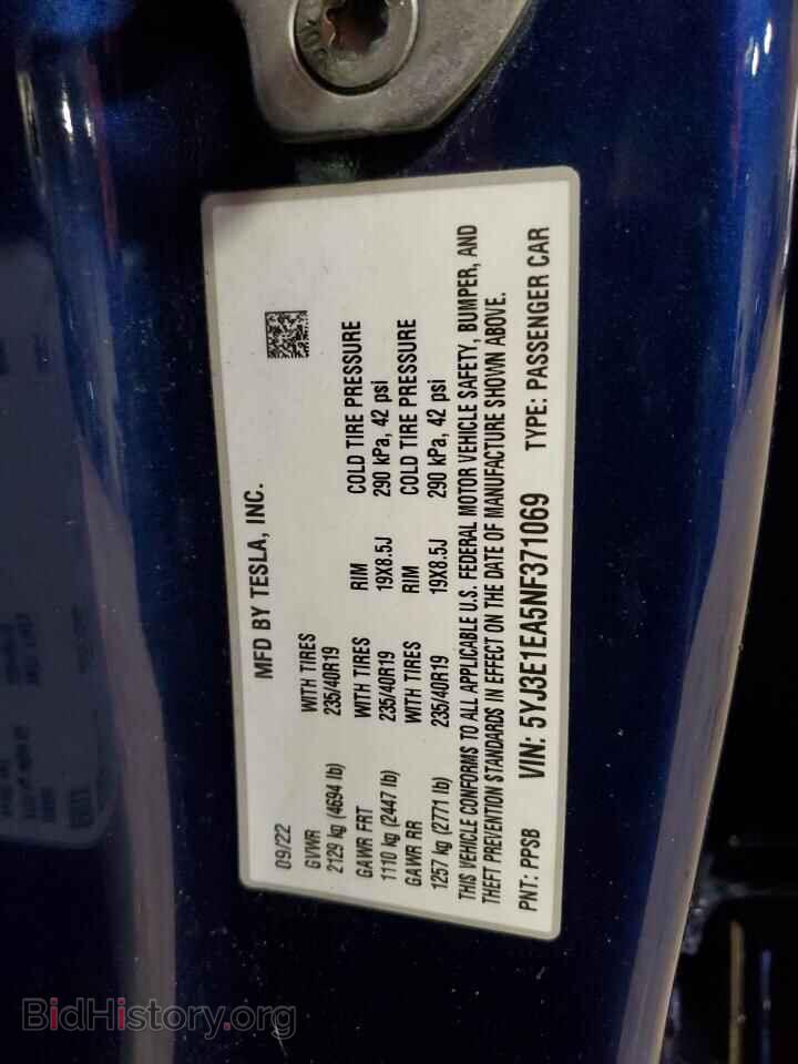 2022 TESLA MODEL 3 - VIN: 5YJ3E1EA5NF371069 - Photo 13