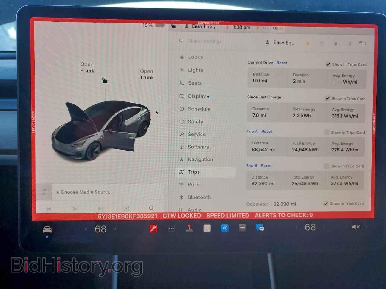 2019 TESLA MODEL 3 - VIN: 5YJ3E1EB0KF385921 - Фото 9