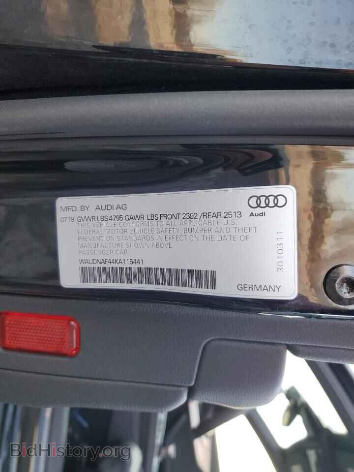 2019 AUDI A4 - VIN: WAUDNAF44KA115441 - Photo 12
