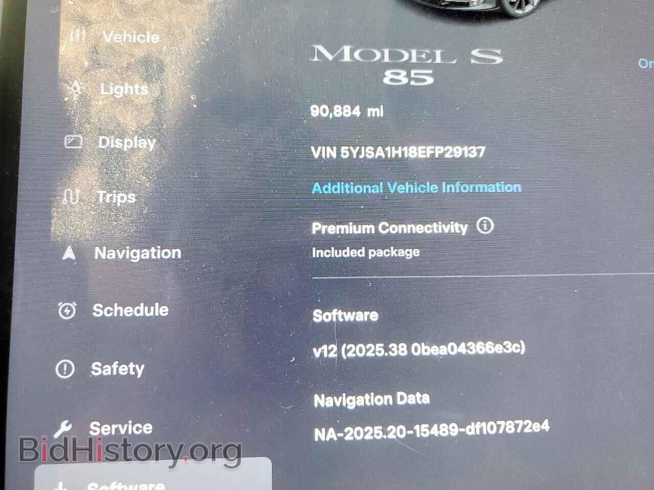 2014 TESLA MODEL S - VIN: 5YJSA1H18EFP29137 - Photo 9