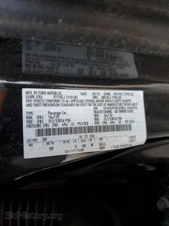 2014 FORD FOCUS - VIN: 1FADP3K20EL164762 - Фото 12