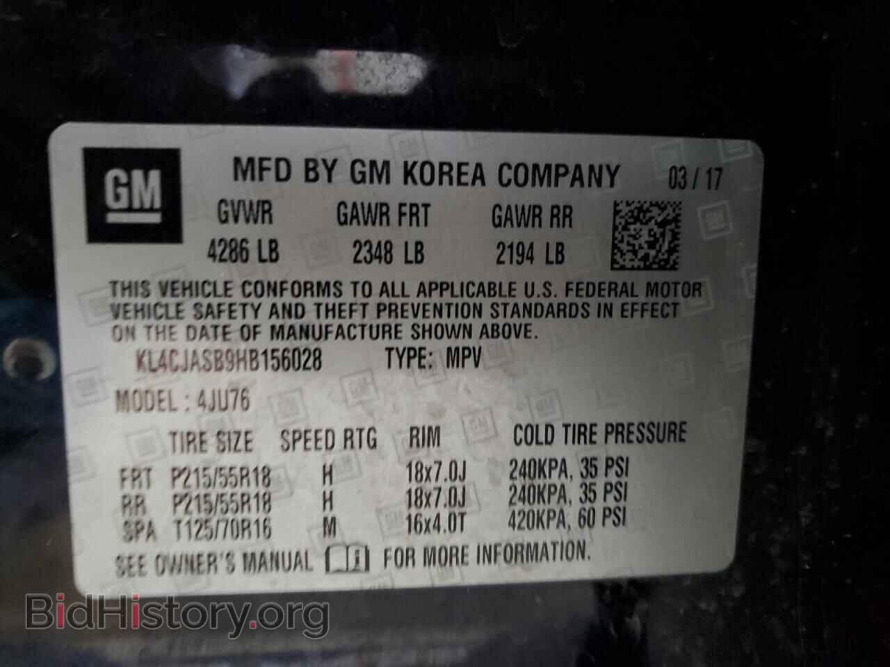 2017 BUICK ENCORE - VIN: KL4CJASB9HB156028 - Photo 13