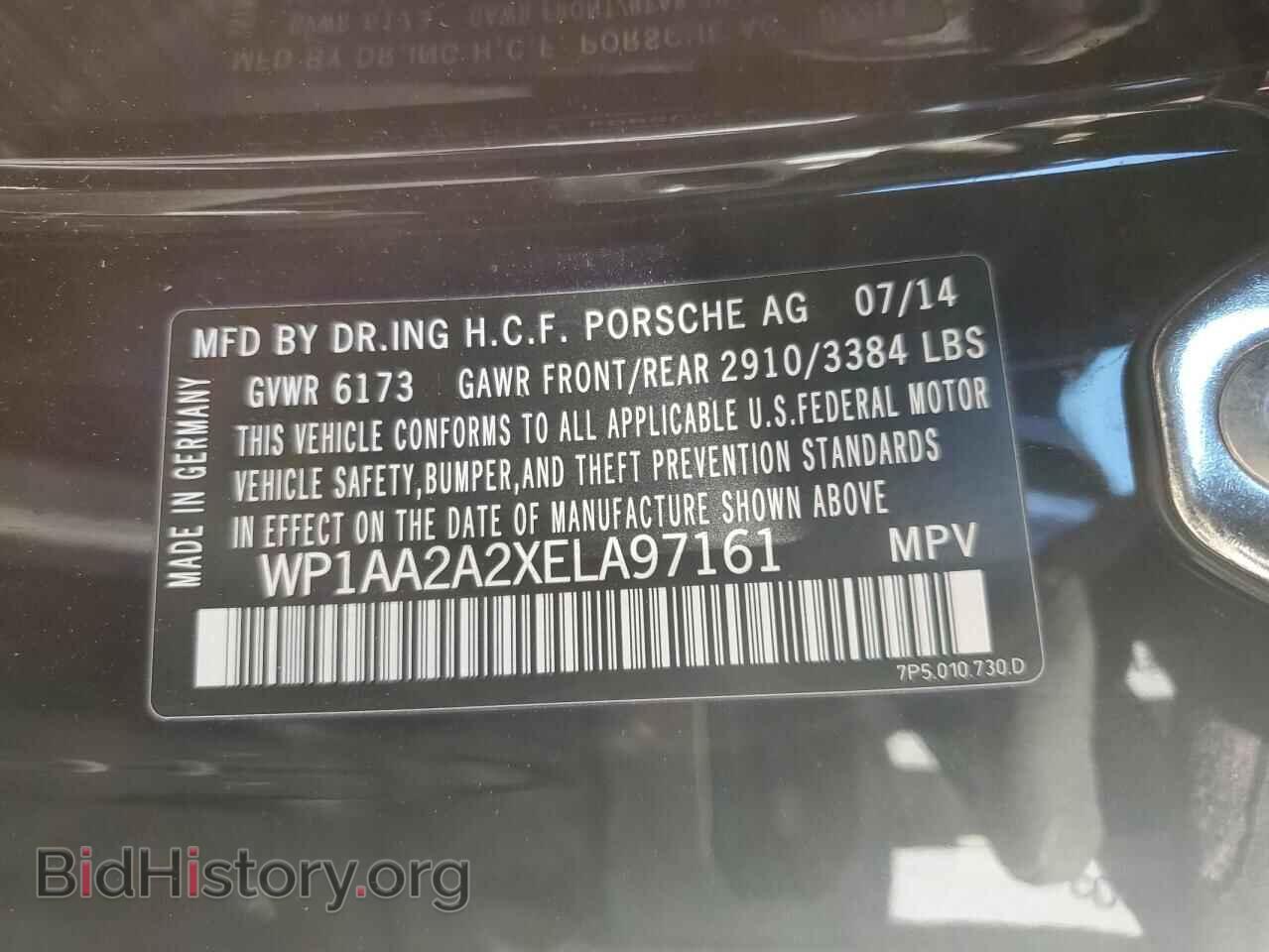 2014 PORSCHE CAYENNE - VIN: WP1AA2A2XELA97161 - Фото 14
