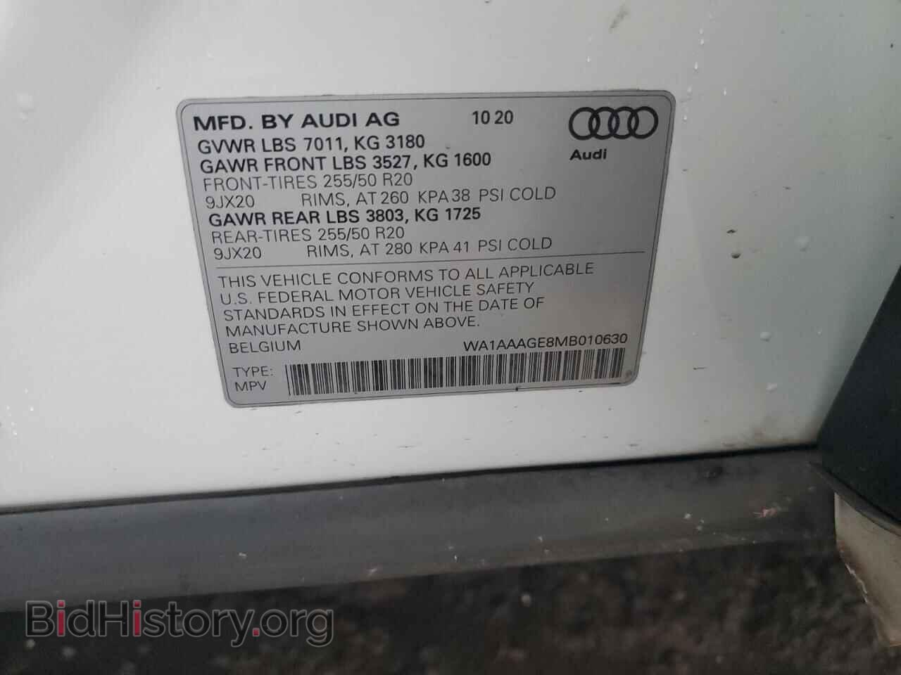 2021 AUDI E-TRON - VIN: WA1AAAGE8MB010630 - Photo 13