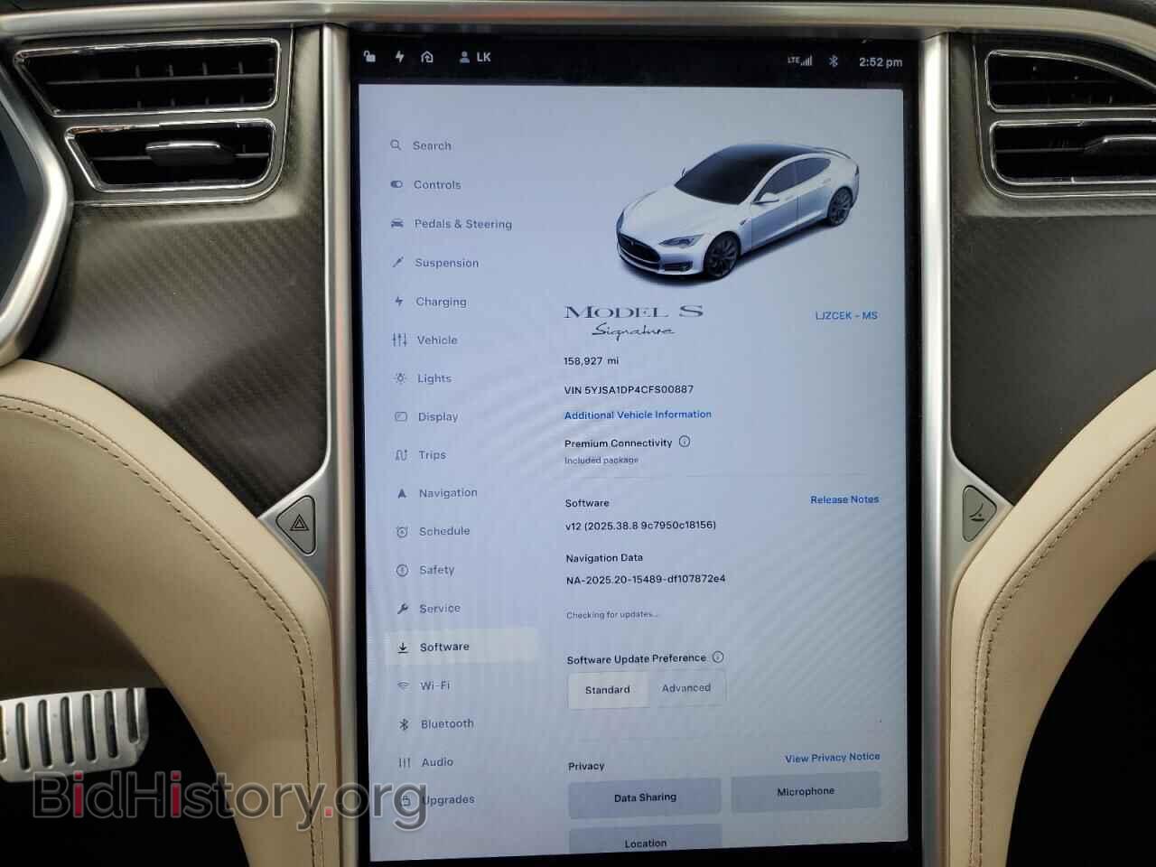 2012 TESLA MODEL S - VIN: 5YJSA1DP4CFS00887 - Photo 9