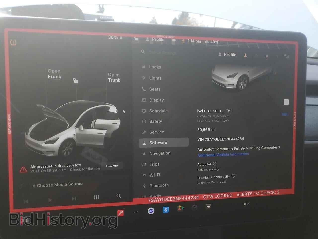 2022 TESLA MODEL Y - VIN: 7SAYGDEE3NF444284 - Фото 9