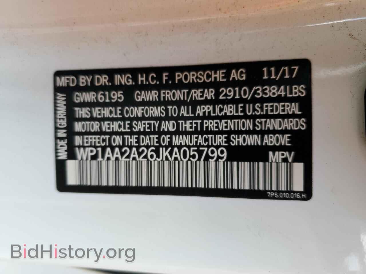 2018 PORSCHE CAYENNE - VIN: WP1AA2A26JKA05799 - Фото 13