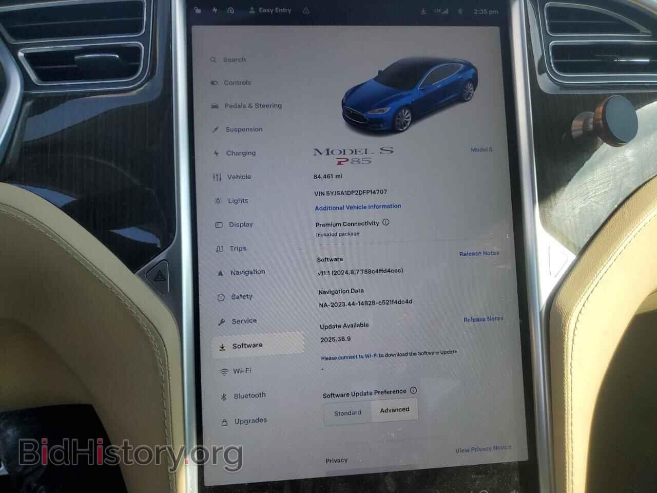 2013 TESLA MODEL S - VIN: 5YJSA1DP2DFP14707 - Фото 9