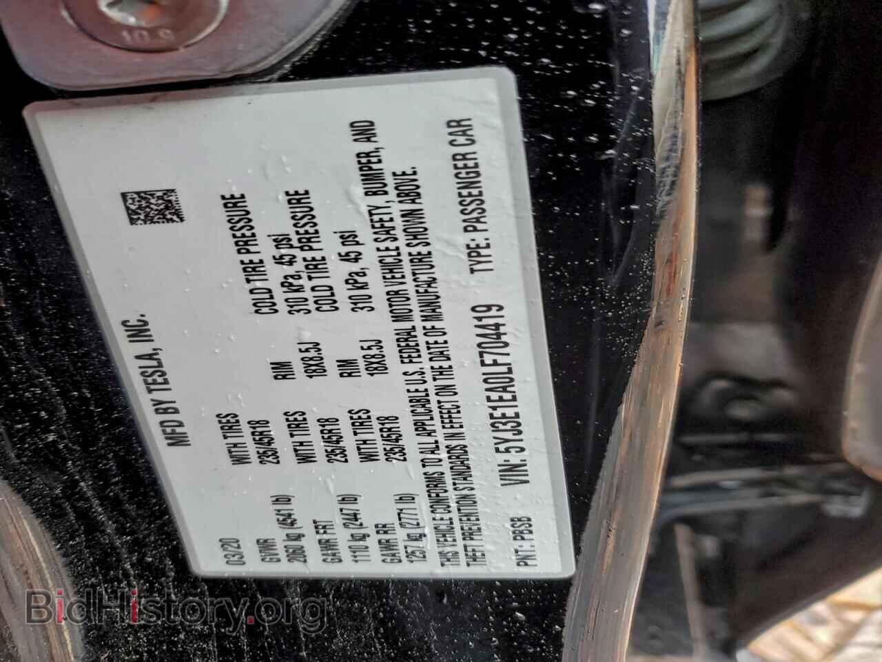 2020 TESLA MODEL 3 - VIN: 5YJ3E1EA0LF704419 - Photo 12