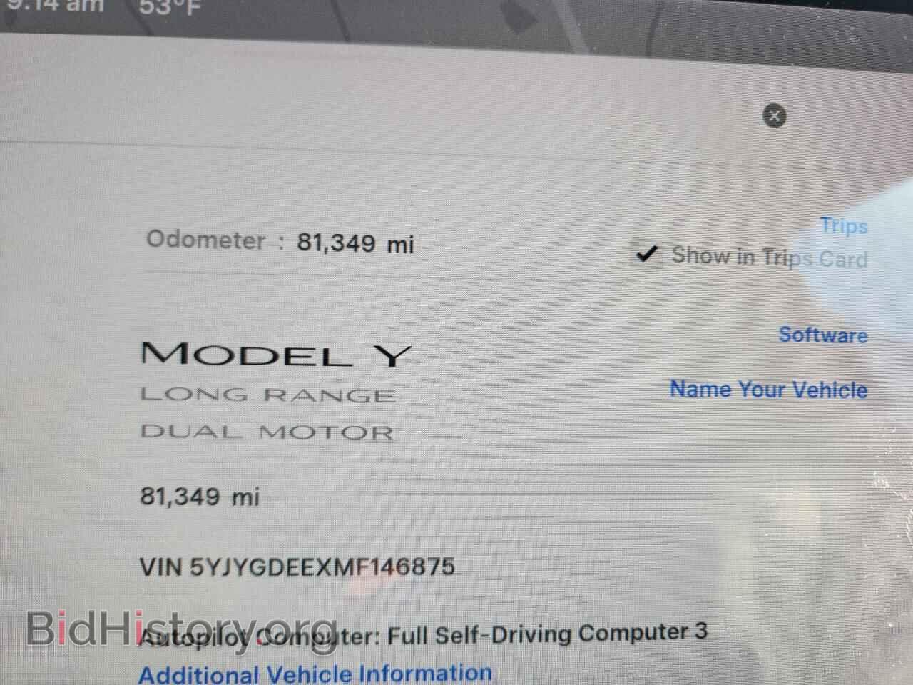 2021 TESLA MODEL Y - VIN: 5YJYGDEEXMF146875 - Photo 9