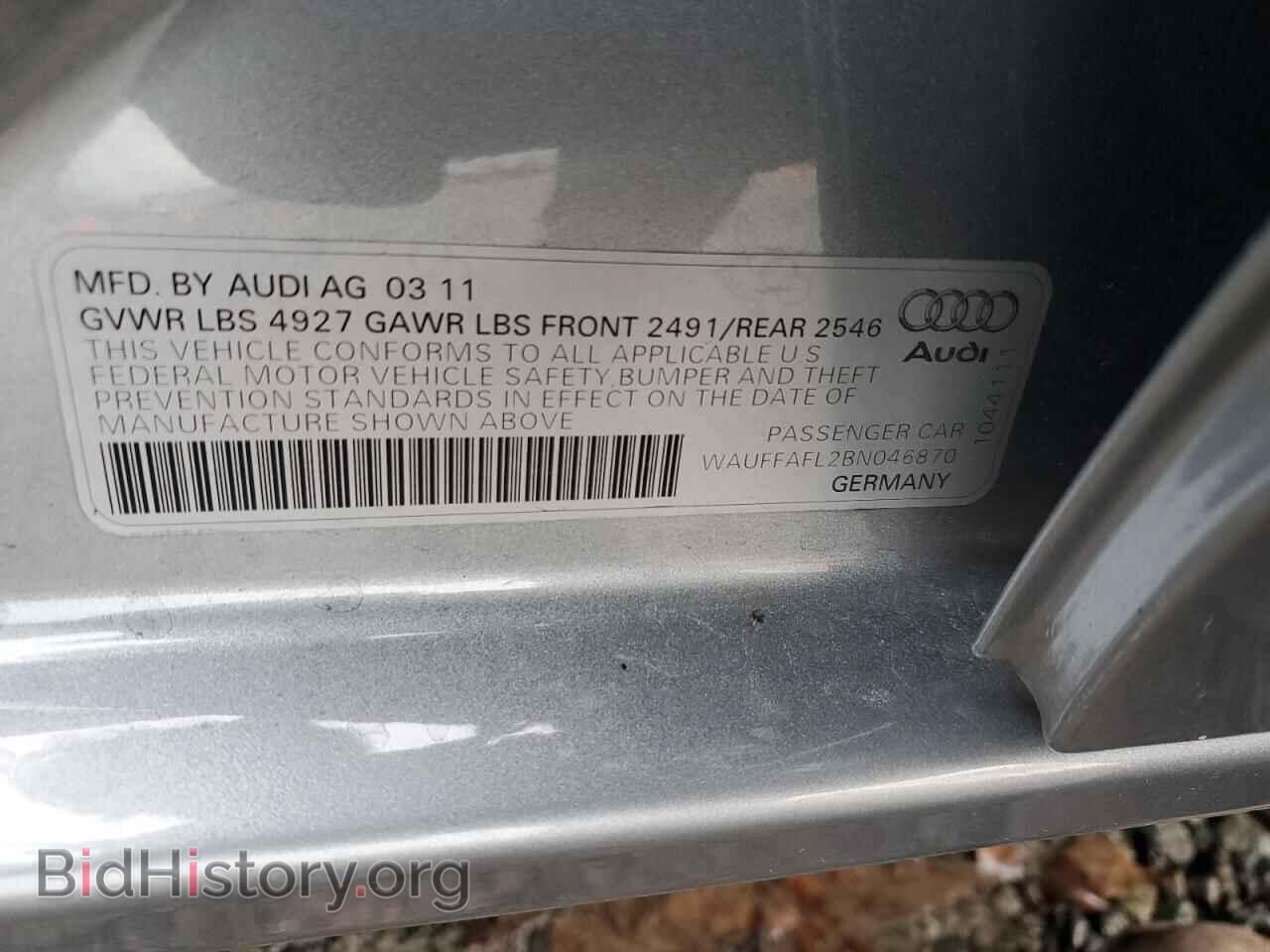 2011 AUDI A4 - VIN: WAUFFAFL2BN046870 - Photo 13
