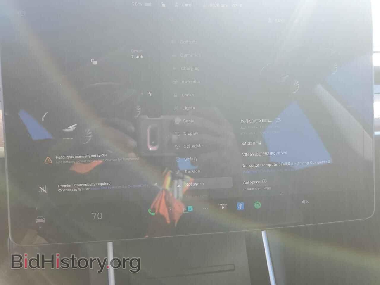 2018 TESLA MODEL 3 - VIN: 5YJ3E1EB2JF070620 - Photo 9