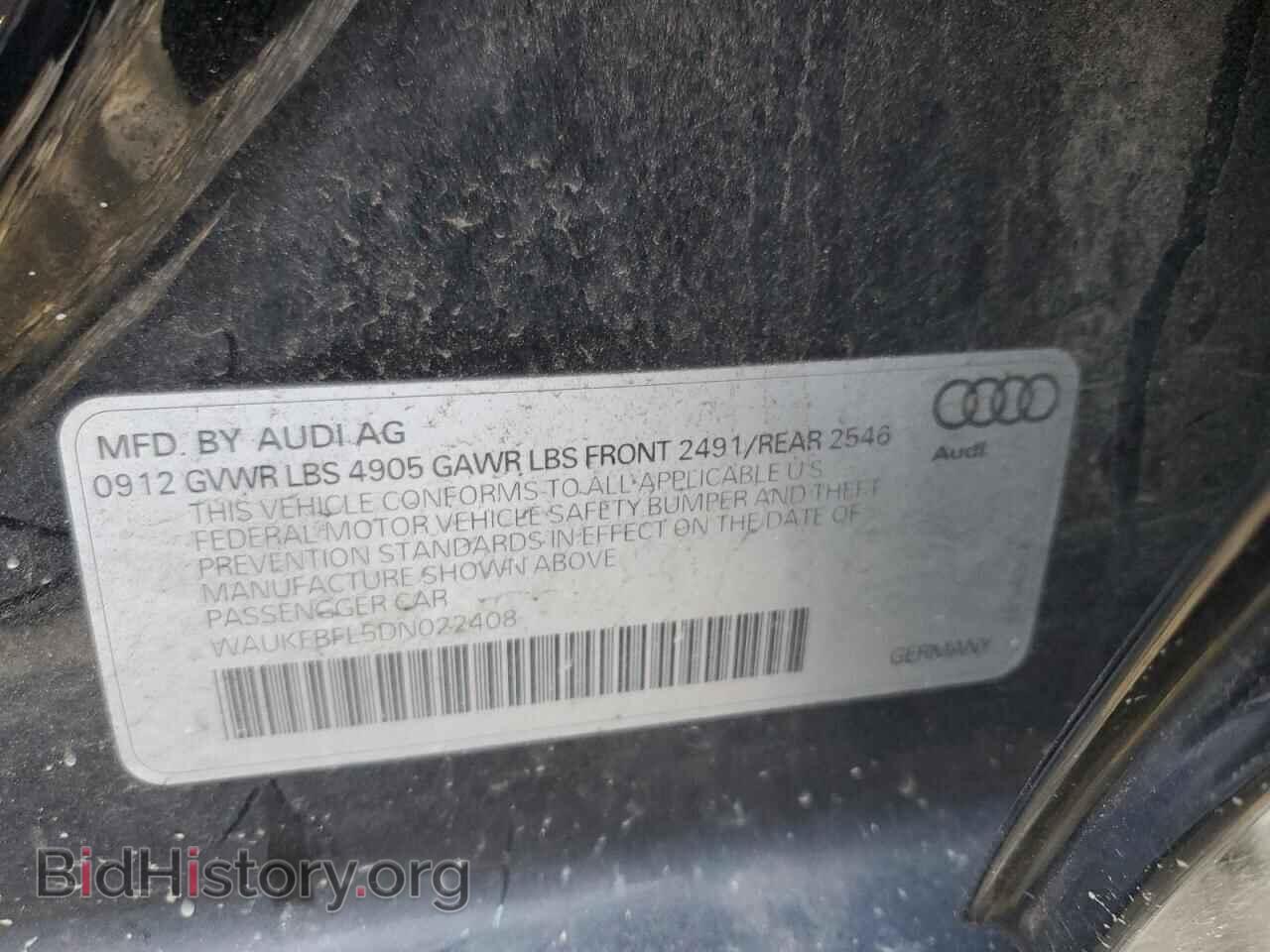 2013 AUDI A4 - VIN: WAUKFBFL5DN022408 - Фото 12
