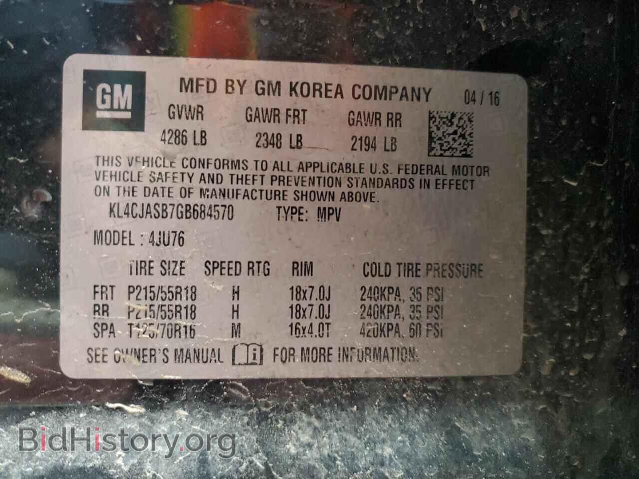 2016 BUICK ENCORE - VIN: KL4CJASB7GB684570 - Photo 13