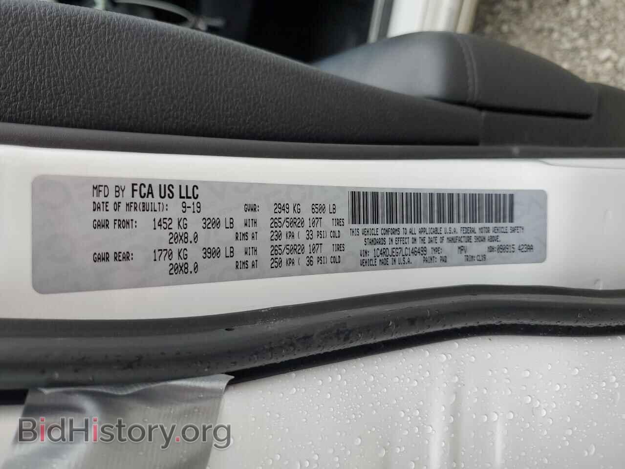 2020 DODGE DURANGO - VIN: 1C4RDJEG7LC146499 - Photo 13