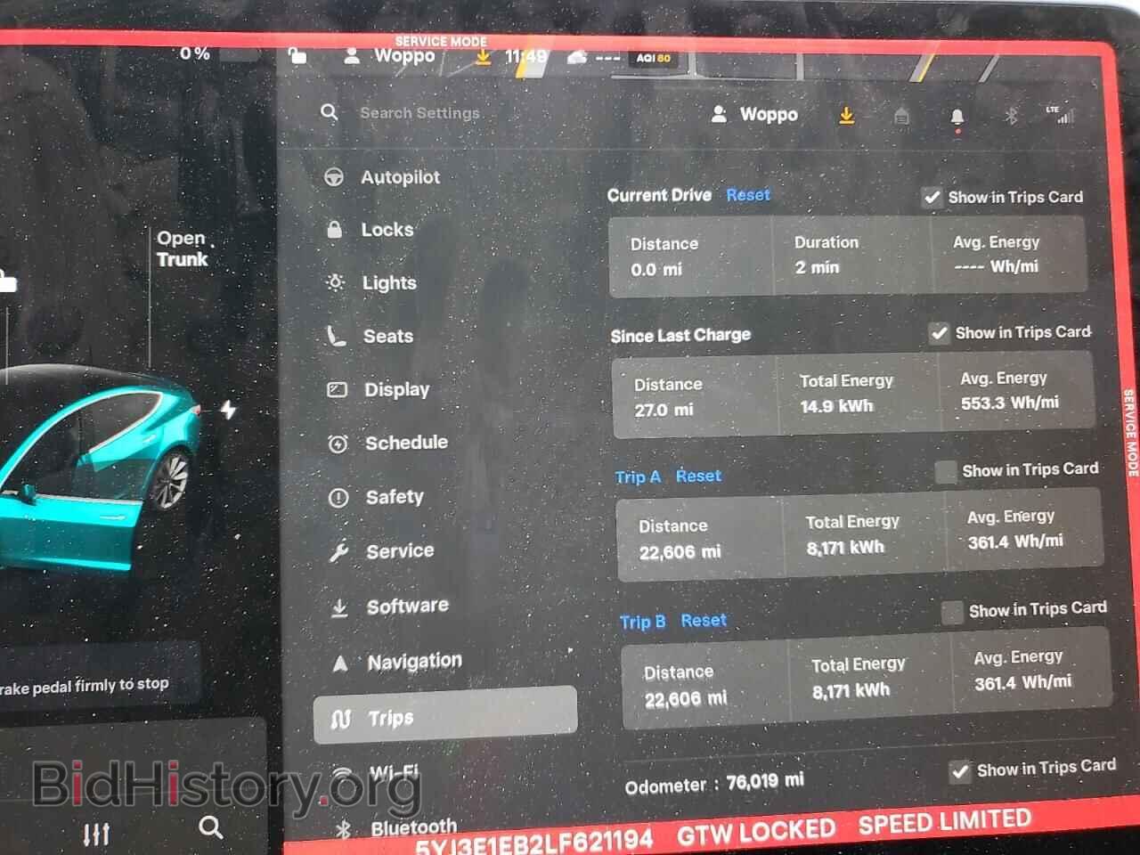 2020 TESLA MODEL 3 - VIN: 5YJ3E1EB2LF621194 - Фото 9