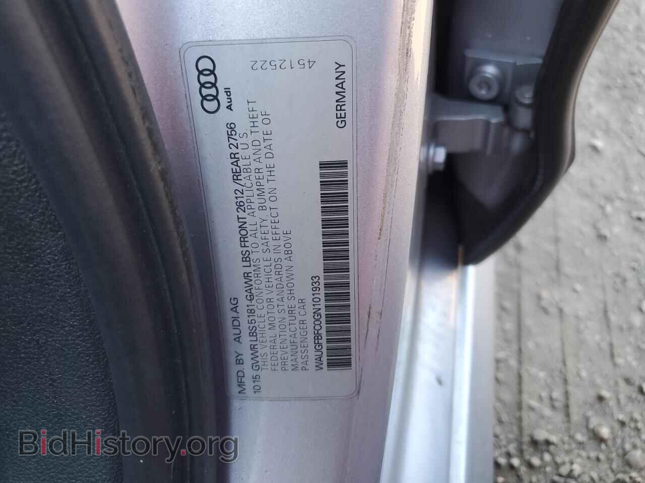 2016 AUDI A6 - VIN: WAUGFBFC0GN101933 - Photo 12