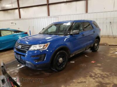 2018 Ford EXPLORER Police Interceptor, синий — VIN 1FM5K8AT7JGB93341, Copart