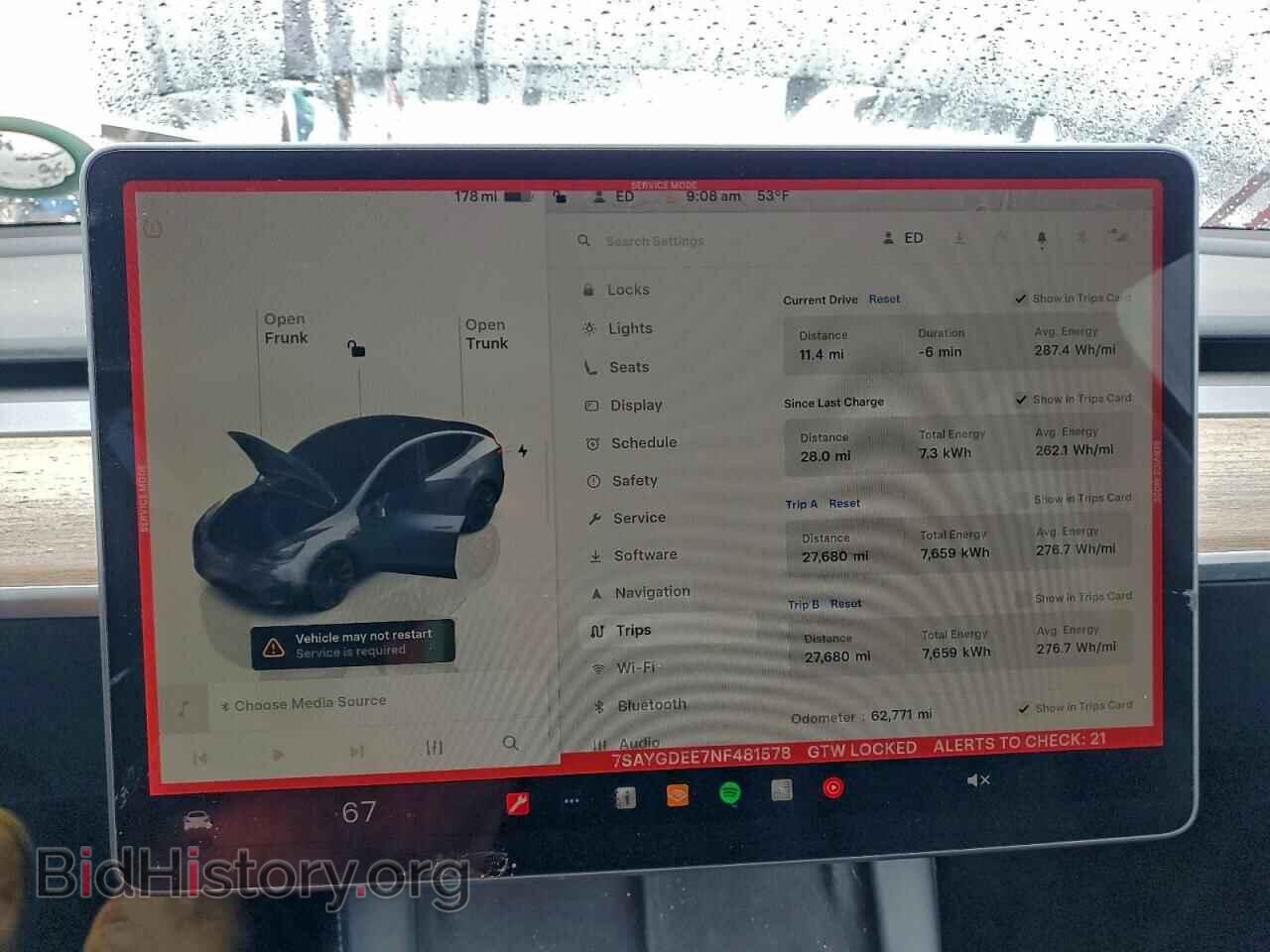 2022 TESLA MODEL Y - VIN: 7SAYGDEE7NF481578 - Фото 9