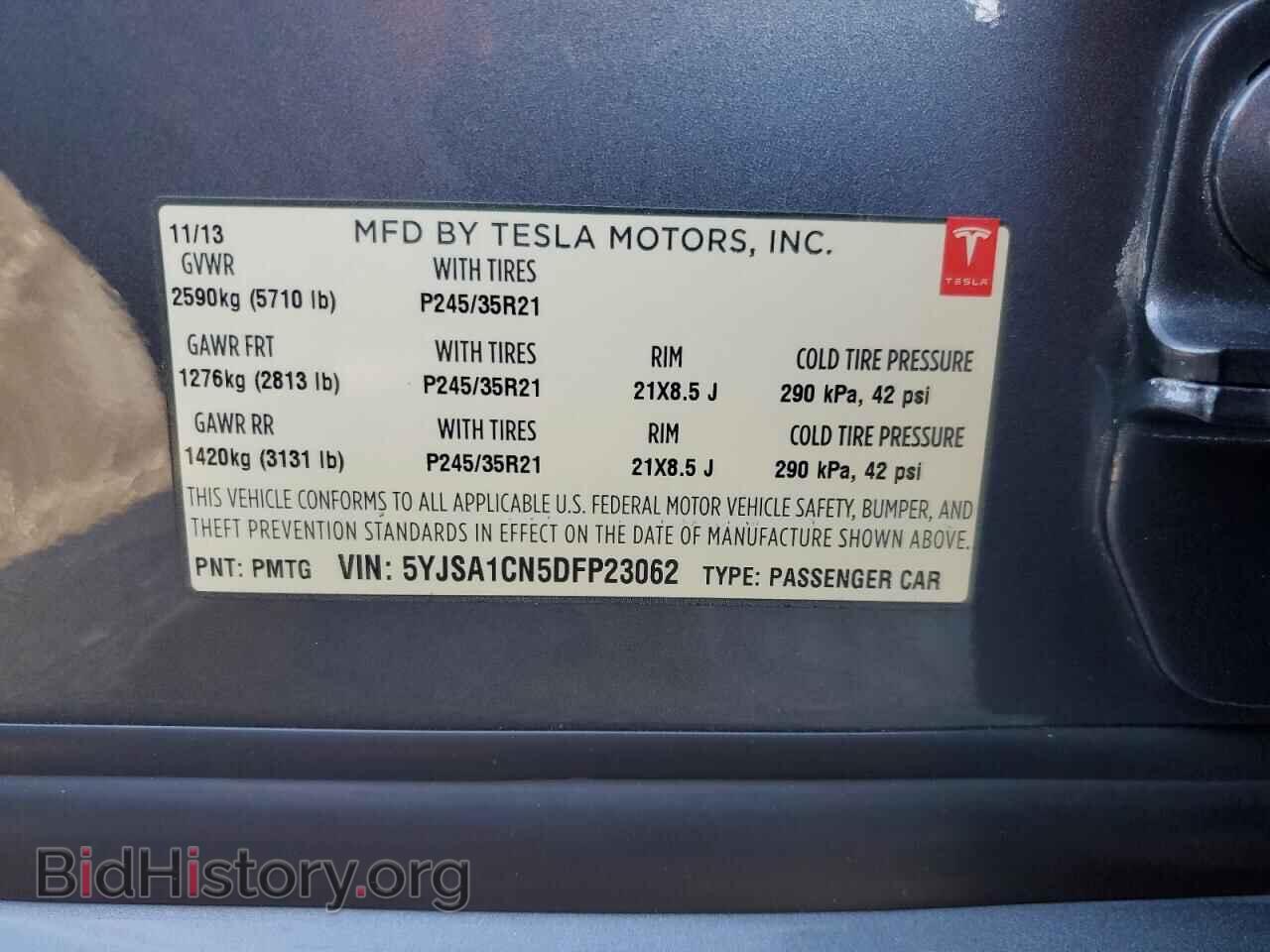 2013 TESLA MODEL S - VIN: 5YJSA1CN5DFP23062 - Photo 12