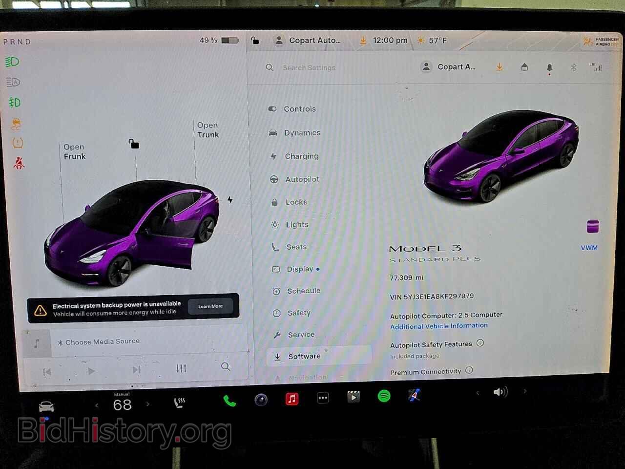 2019 TESLA MODEL 3 - VIN: 5YJ3E1EA8KF297979 - Фото 9