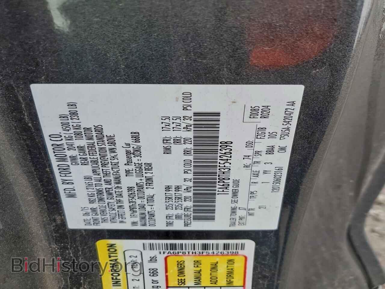 2015 FORD ALL Models - VIN: 1FA6P8TH3F5426398 - Фото 12