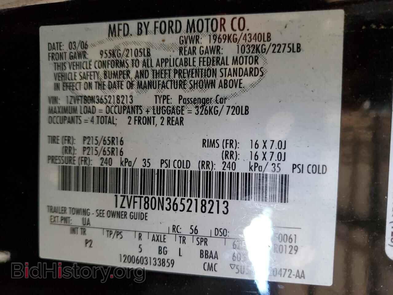 2006 FORD ALL Models - VIN: 1ZVFT80N365218213 - Photo 12