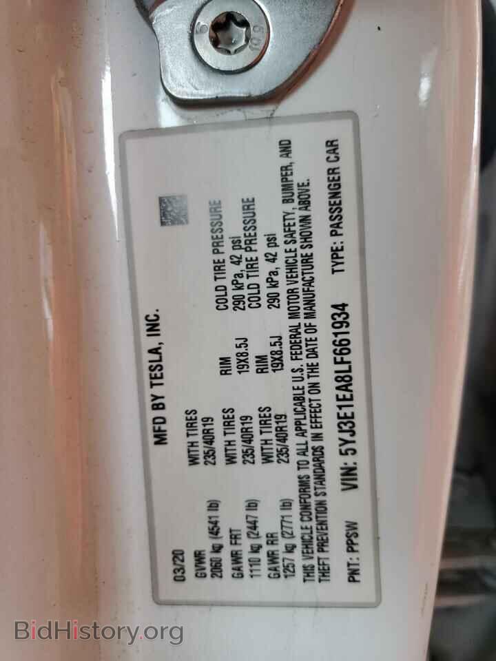 2020 TESLA MODEL 3 - VIN: 5YJ3E1EA8LF661934 - Photo 12