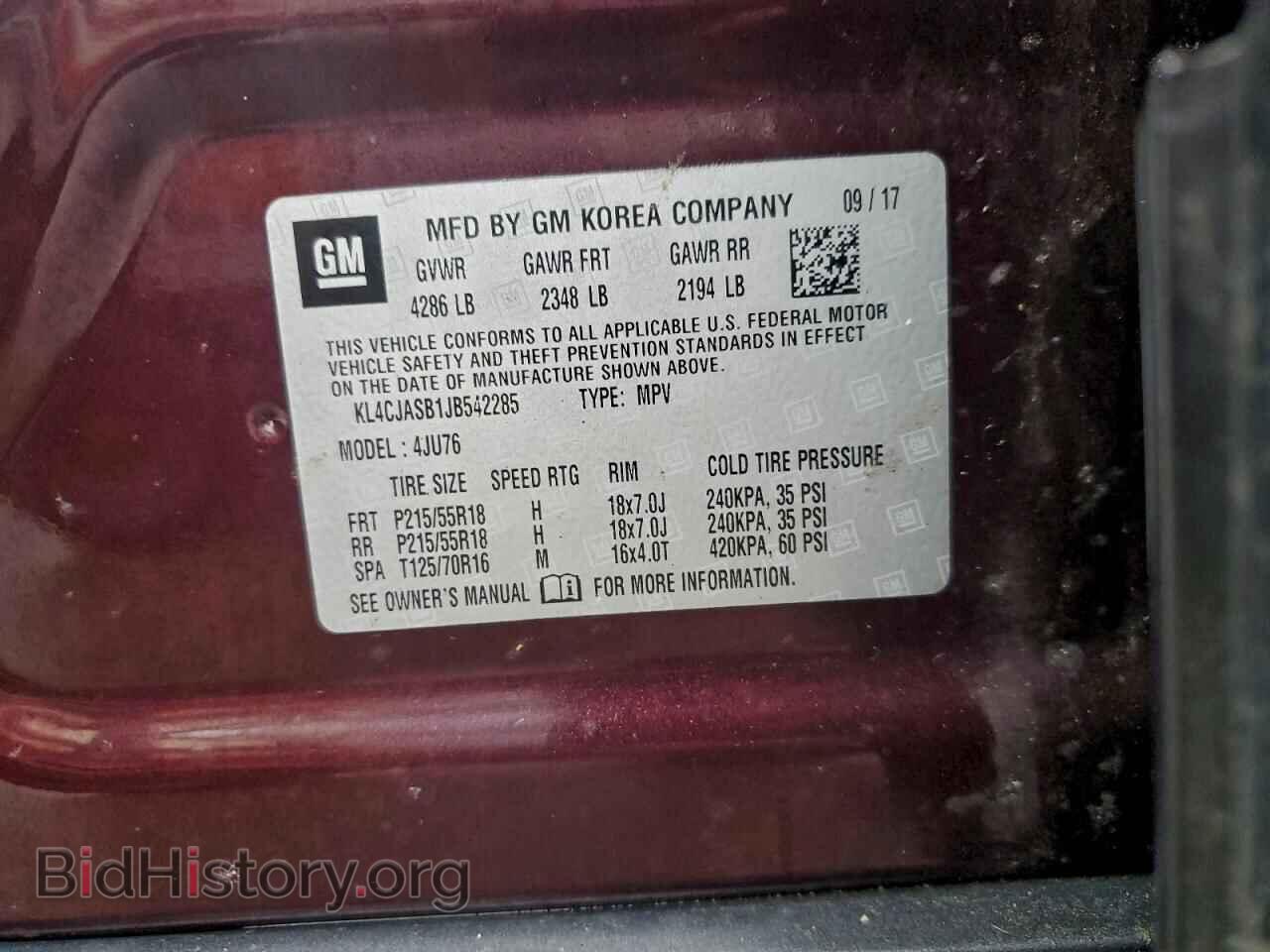 2018 BUICK ENCORE - VIN: KL4CJASB1JB542285 - Photo 12