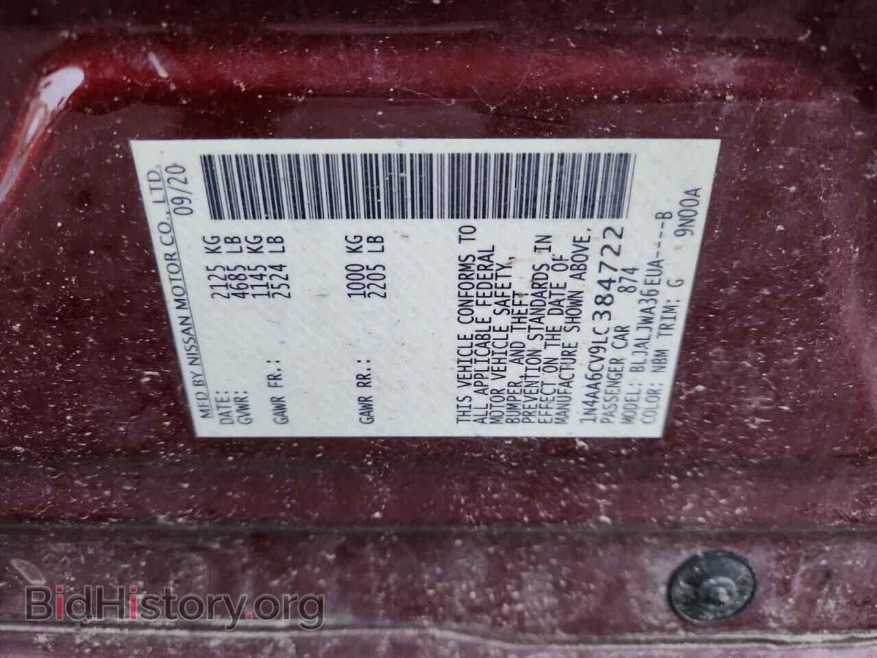 2020 NISSAN MAXIMA - VIN: 1N4AA6CV9LC384722 - Фото 12