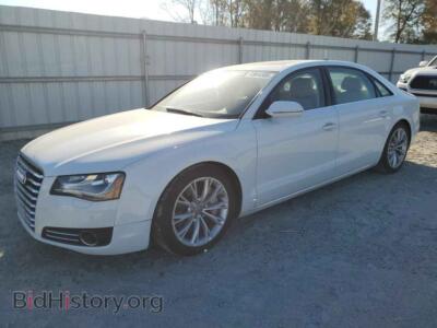 2012 Audi A8 L Quattro, белый — VIN WAURVAFD7CN013454, Copart