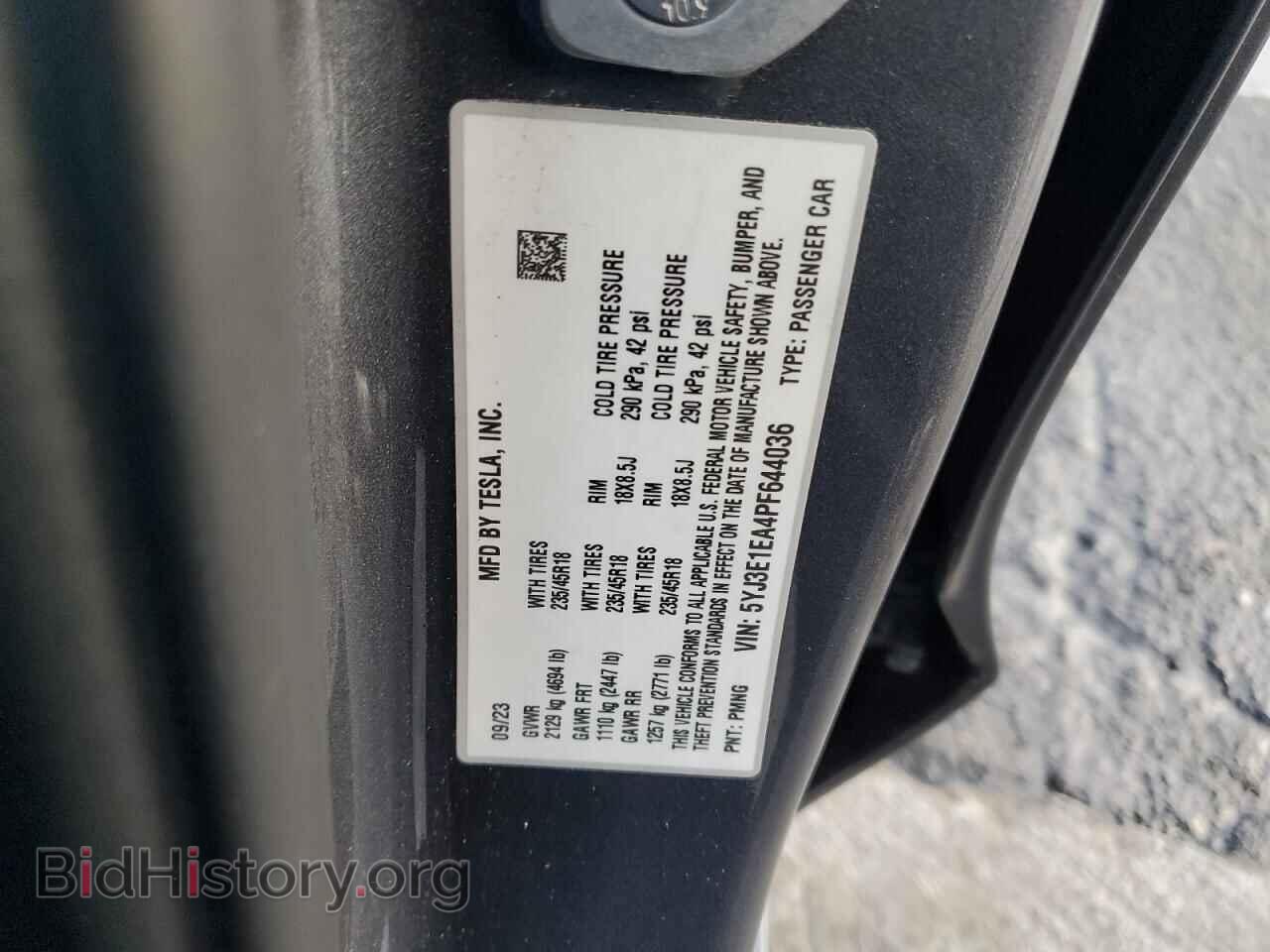 2023 TESLA MODEL 3 - VIN: 5YJ3E1EA4PF644036 - Photo 12