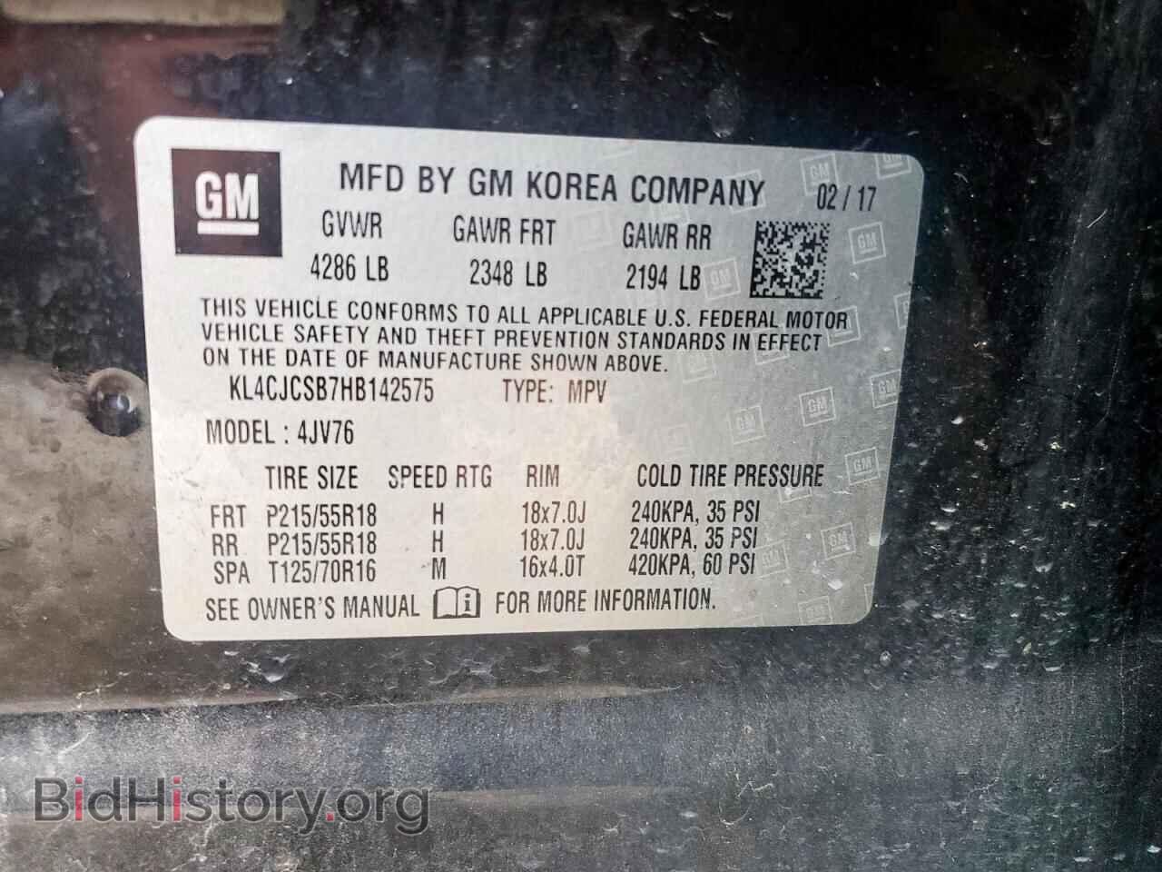 2017 BUICK ENCORE - VIN: KL4CJCSB7HB142575 - Photo 13