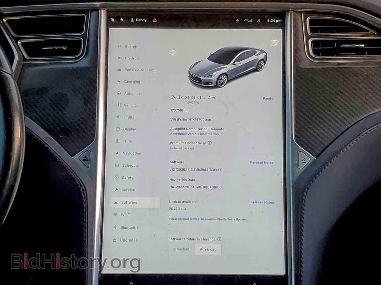 2015 TESLA MODEL S - VIN: 5YJSA1H1XFFP77949 - Фото 9