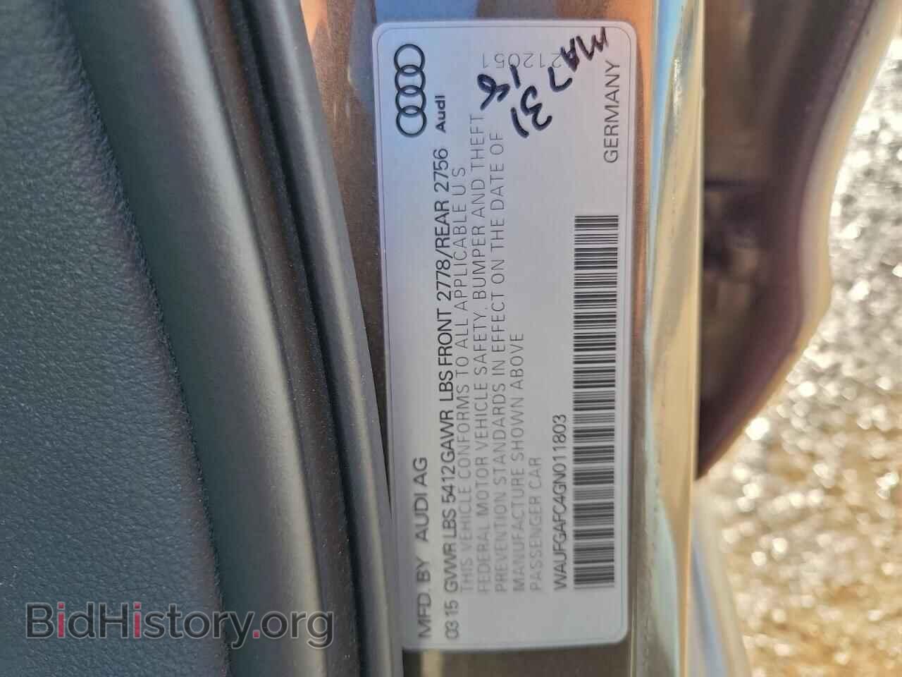 2016 AUDI A6 - VIN: WAUFGAFC4GN011803 - Фото 13