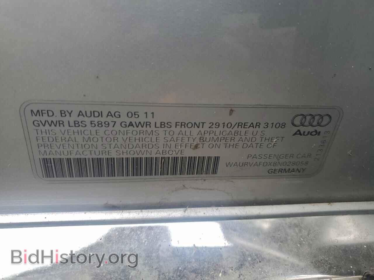 2011 AUDI A8 - VIN: WAURVAFDXBN028058 - Фото 12