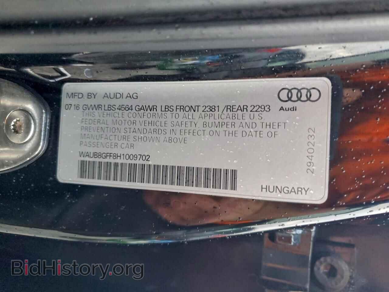 2017 AUDI A3 - VIN: WAUB8GFF8H1009702 - Photo 13