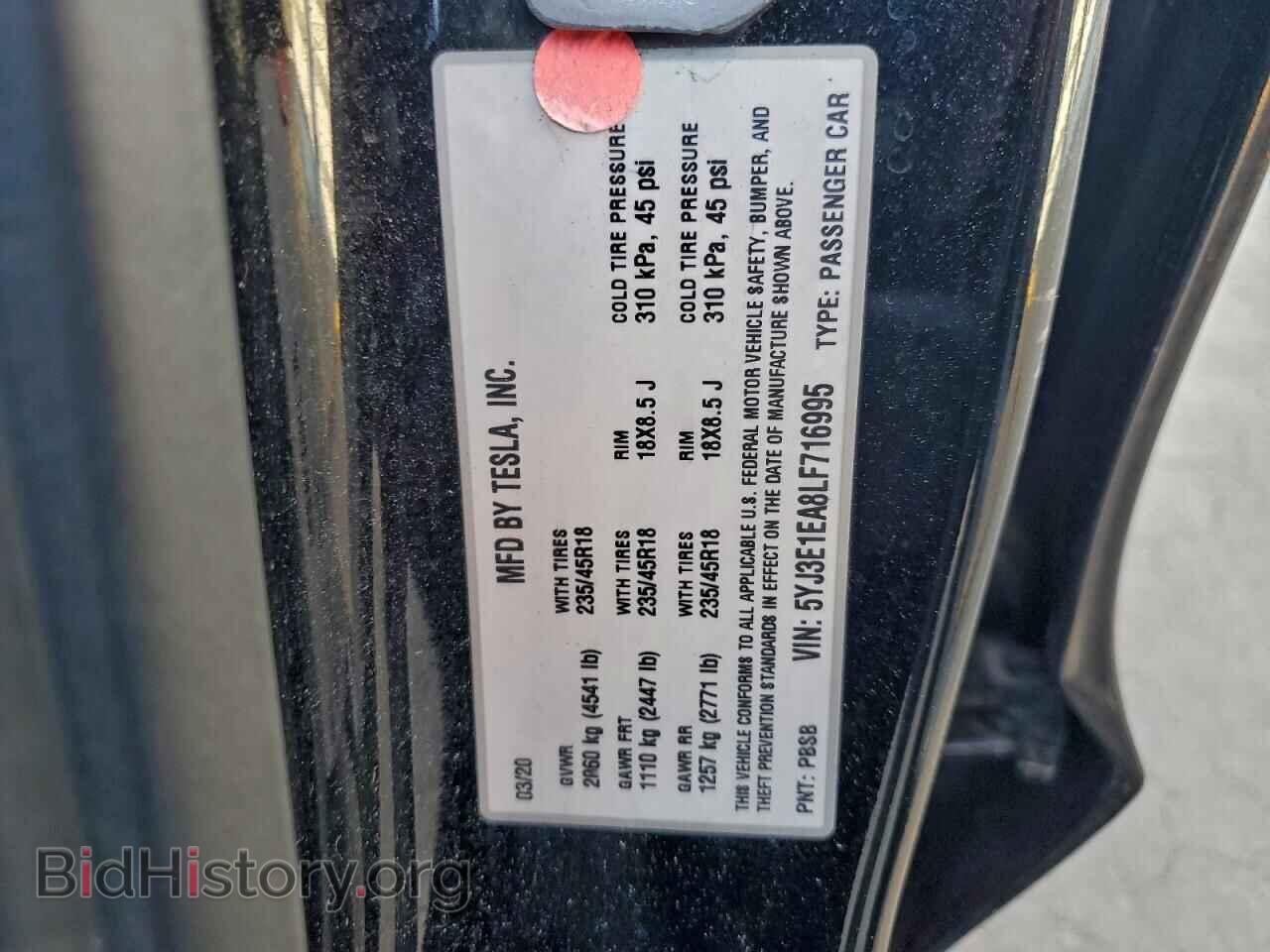 2020 TESLA MODEL 3 - VIN: 5YJ3E1EA8LF716995 - Photo 12