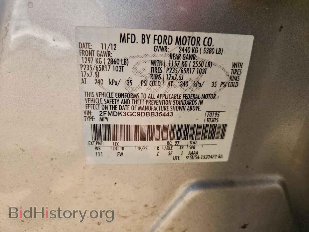 2013 FORD EDGE - VIN: 2FMDK3GC9DBB35443 - Photo 13